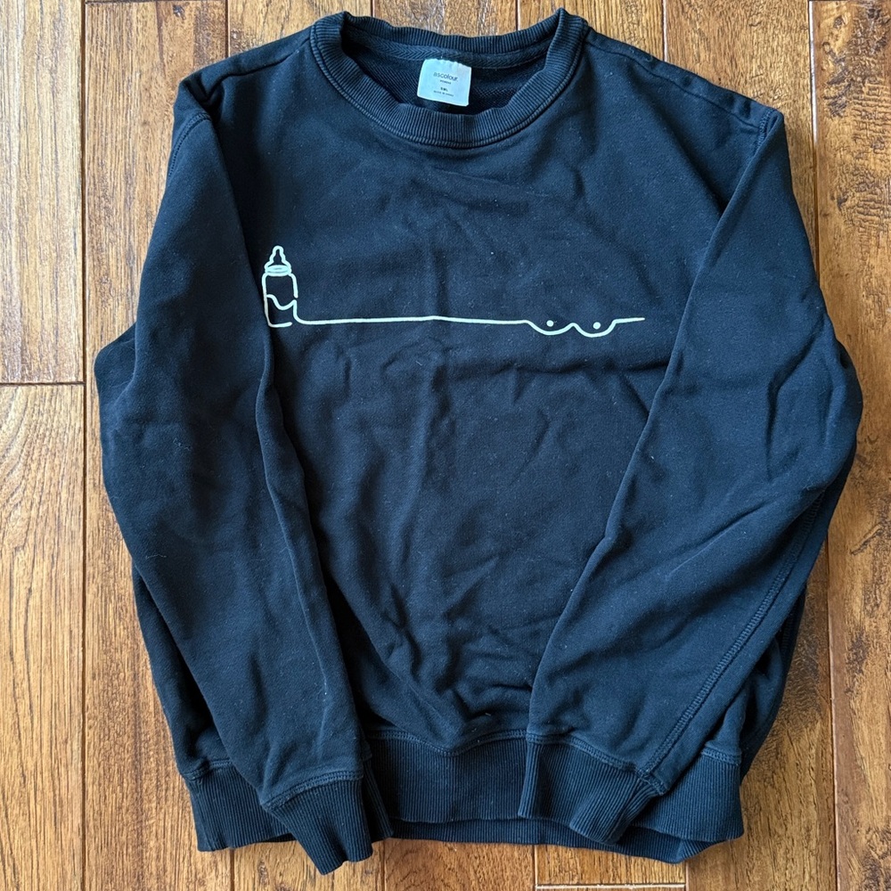 Bobbie Fed Is Best Black Sweatshirt Small